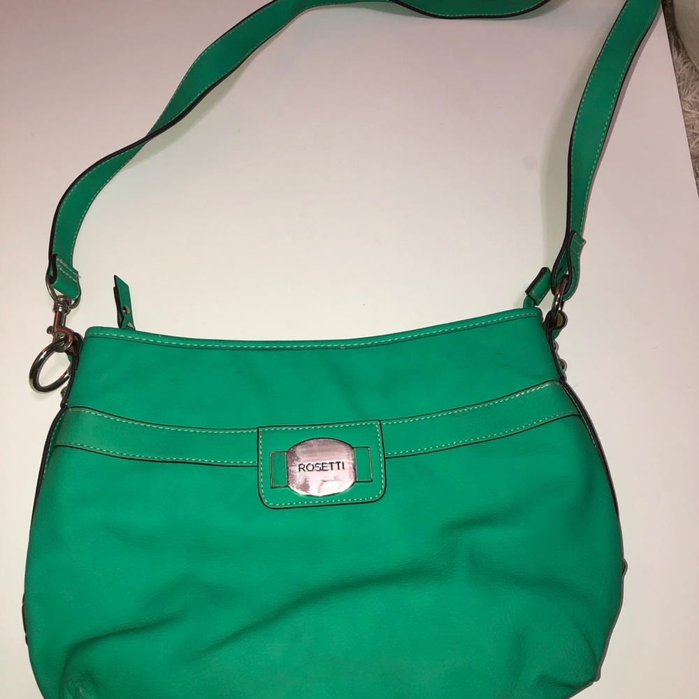 Rosetti Teal green Shoulder Bag NWOT zipper and snap closure